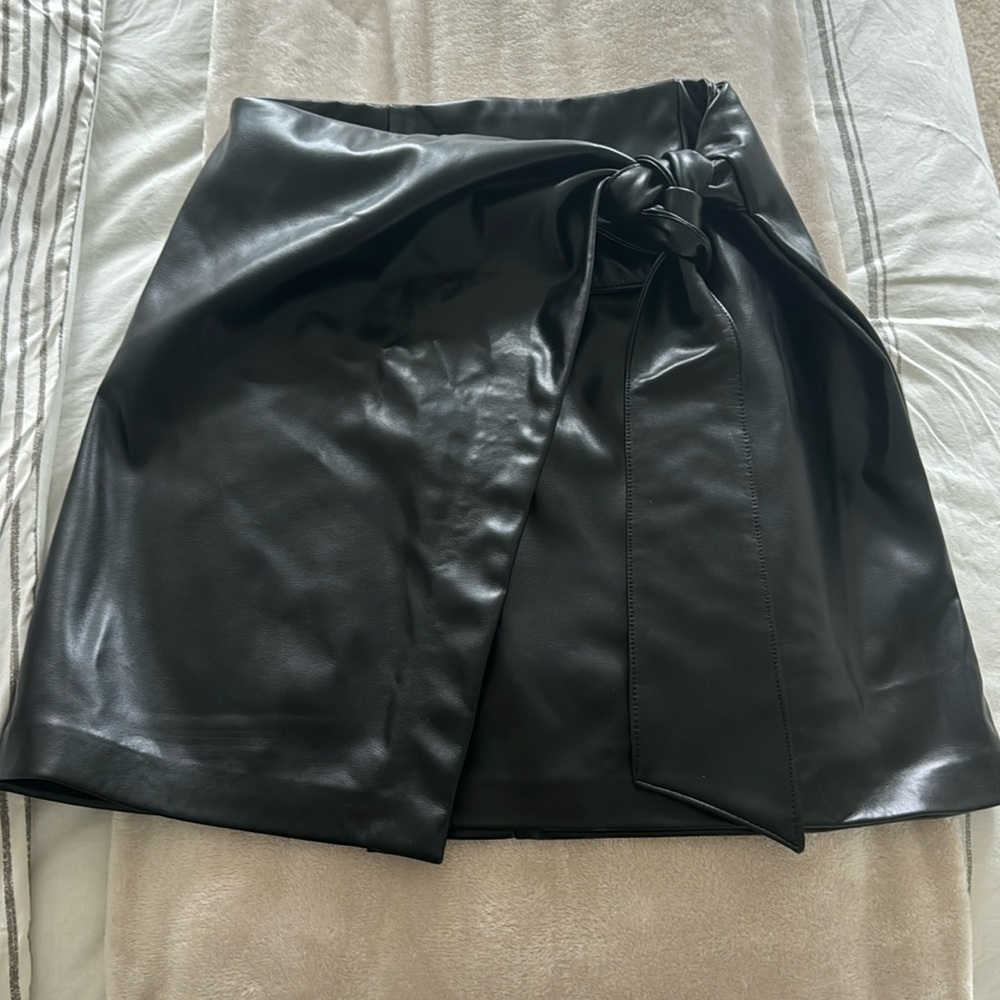 Black leather skirt NEVER WORN